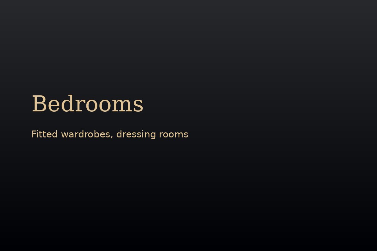 Bedroom design with fitted wardrobes