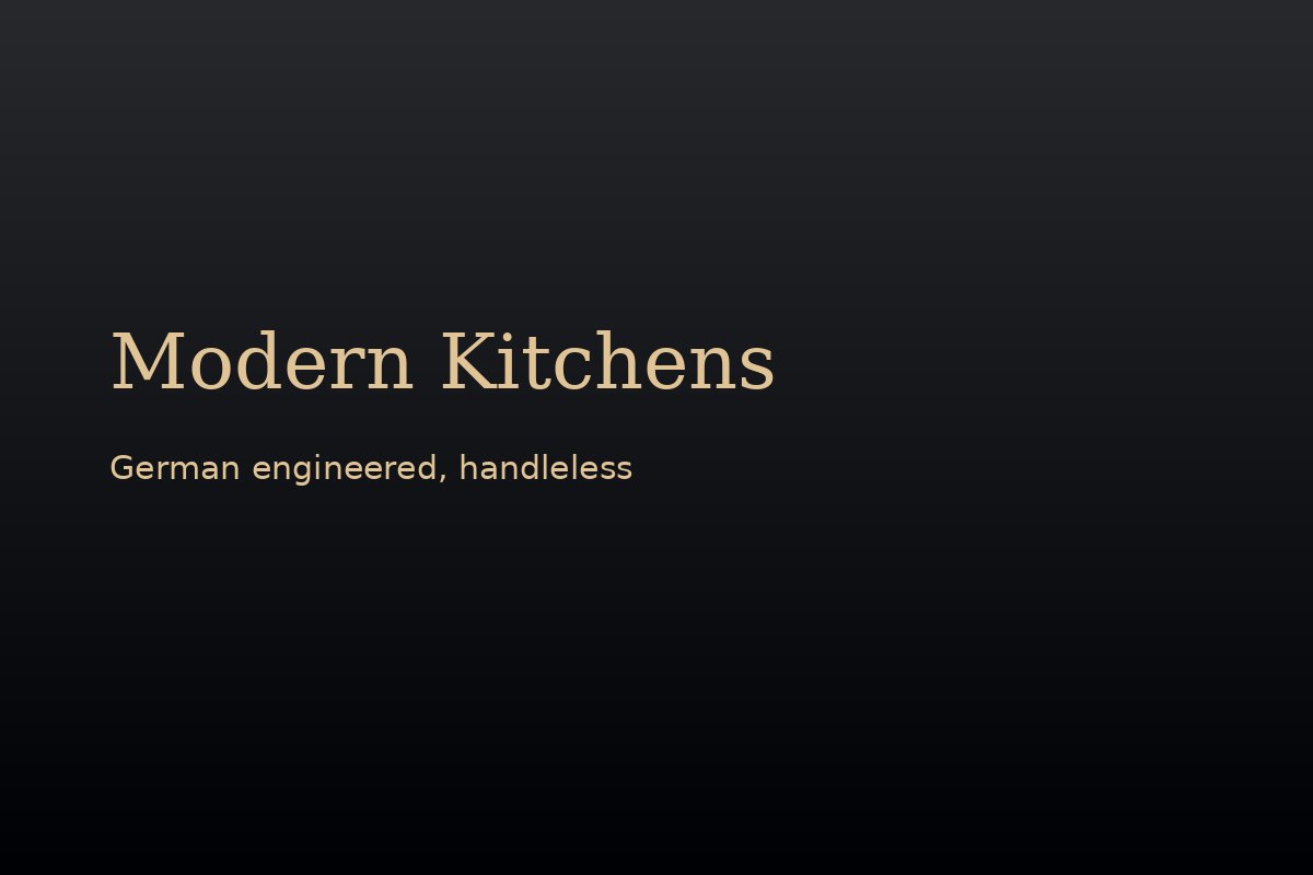 Modern handleless kitchen